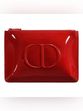 Dior Bright Red Patent CD Zip Pouch